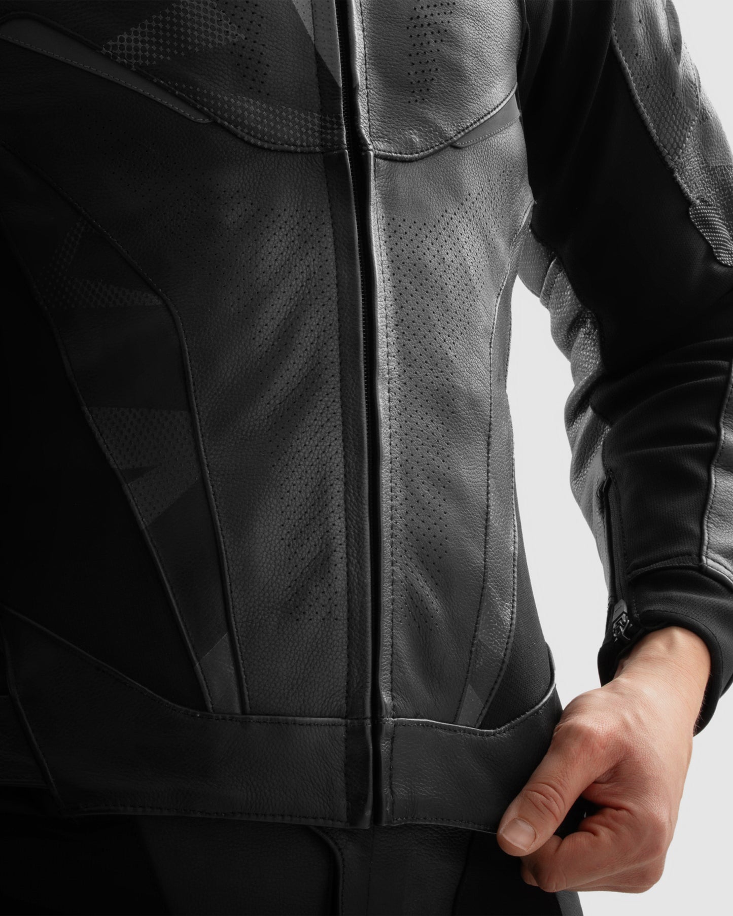 Inferno Leather Motorcycle Jacket Black