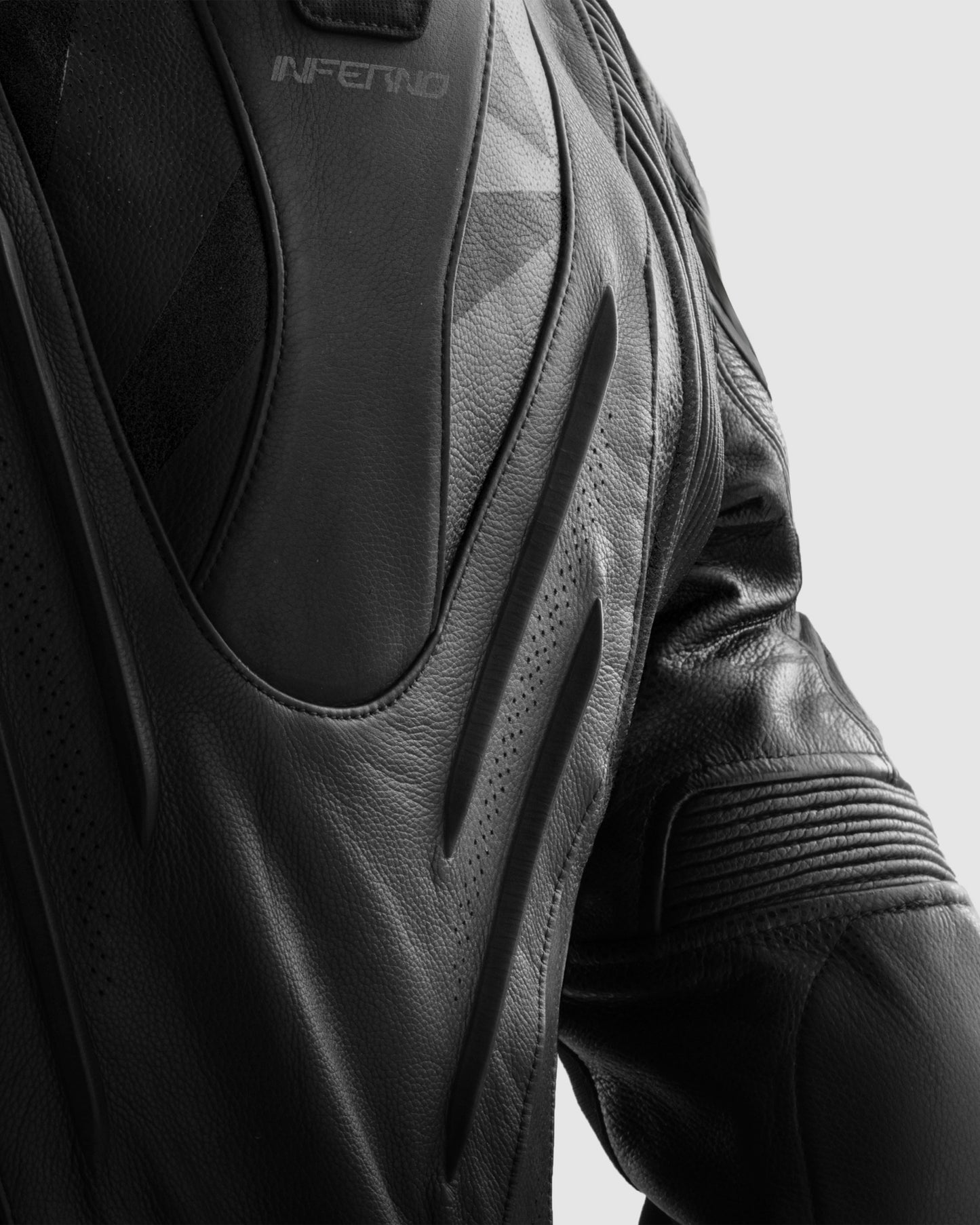 Inferno Leather Motorcycle Jacket Black
