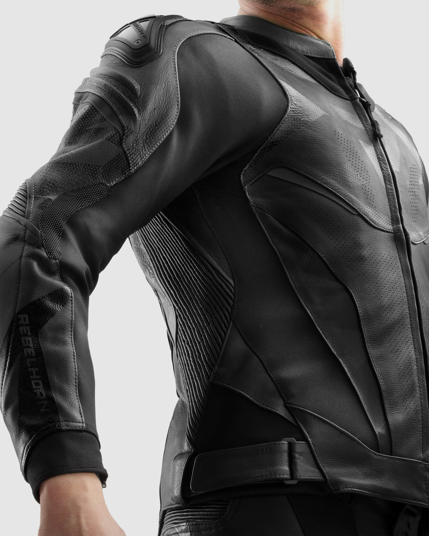 Inferno Leather Motorcycle Jacket Black