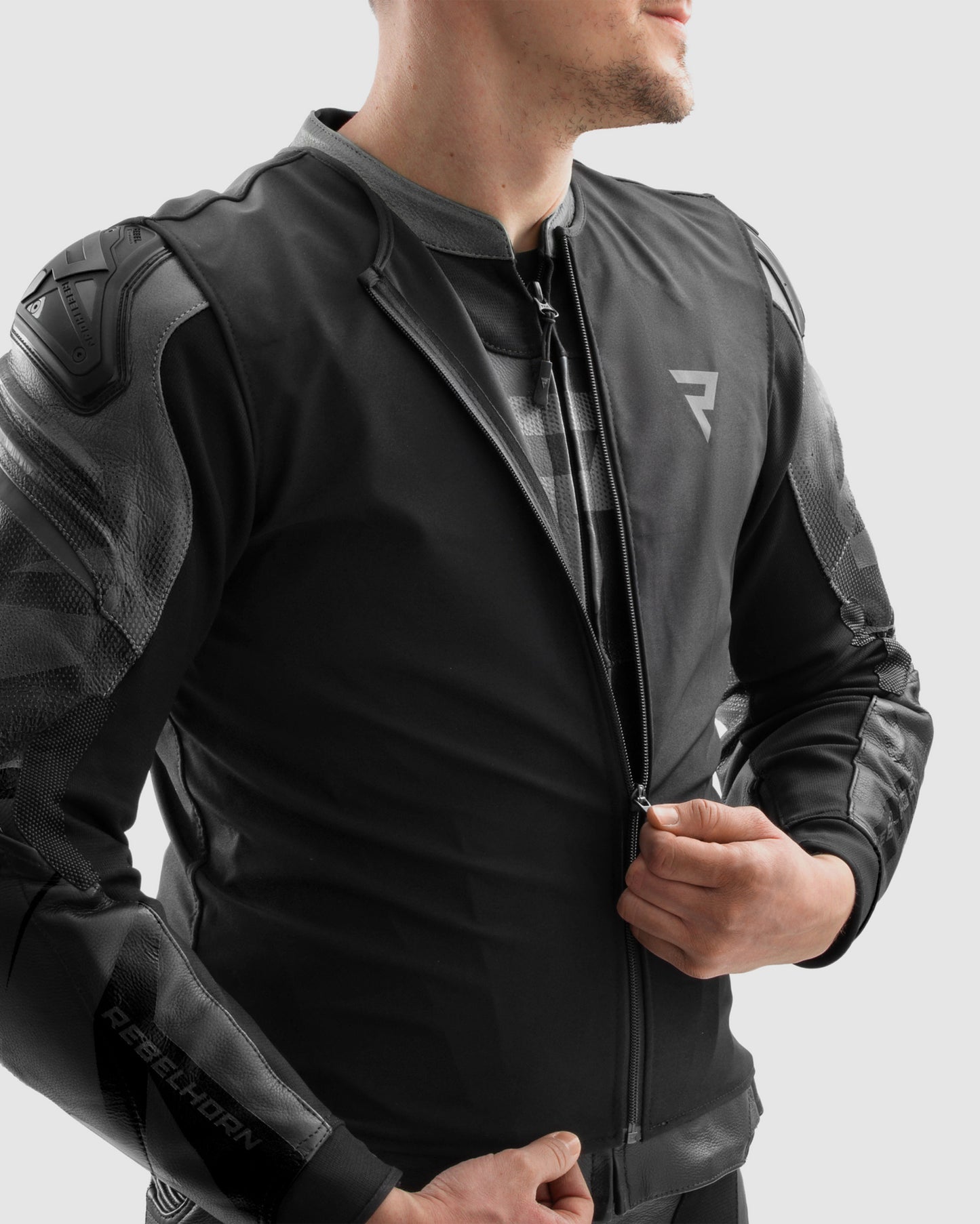 Inferno Leather Motorcycle Jacket Black