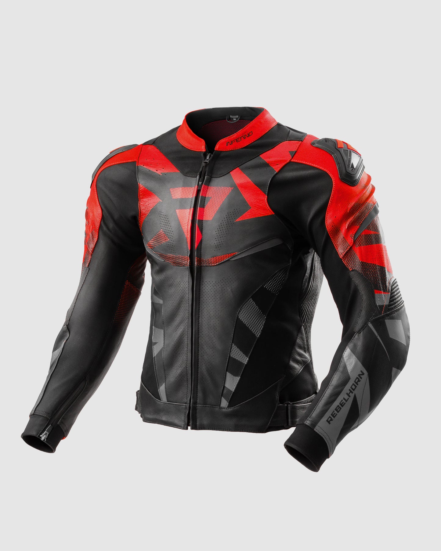 Inferno Leather Motorcycle Jacket Red