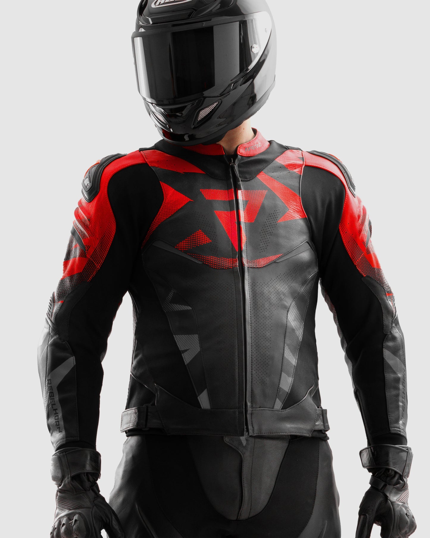 Inferno Leather Motorcycle Jacket Red