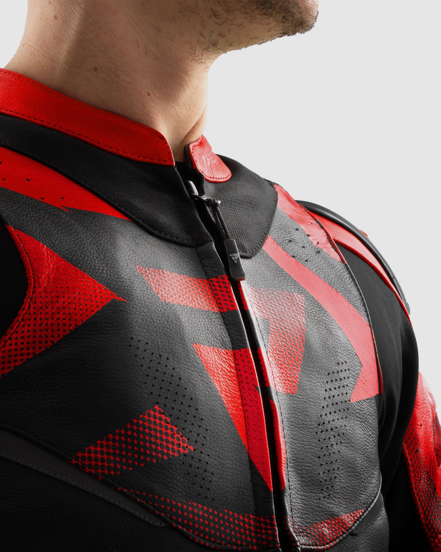 Inferno Leather Motorcycle Jacket Red
