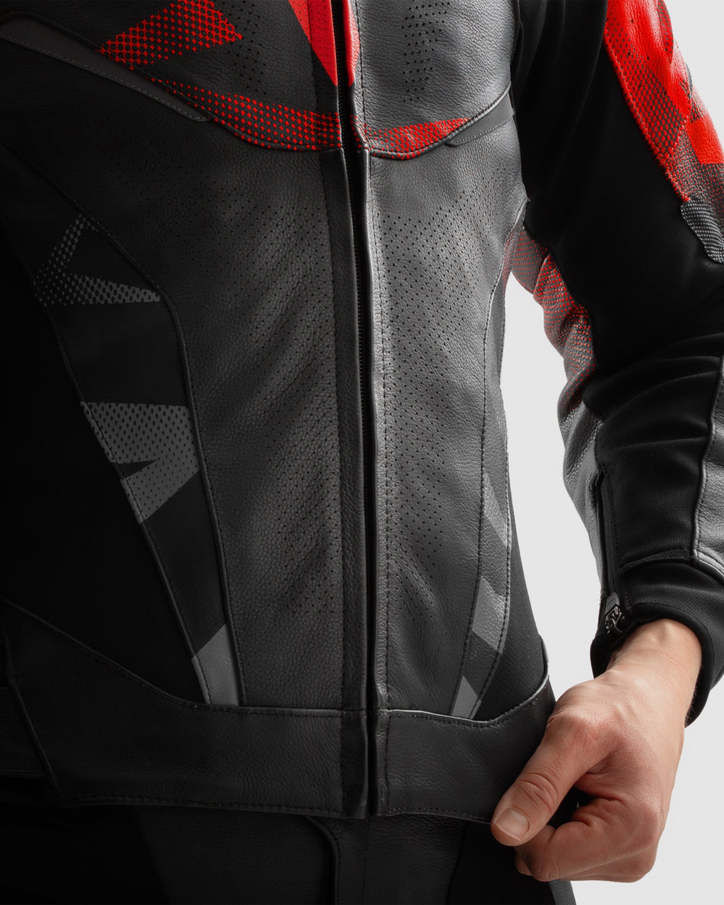 Inferno Leather Motorcycle Jacket Red