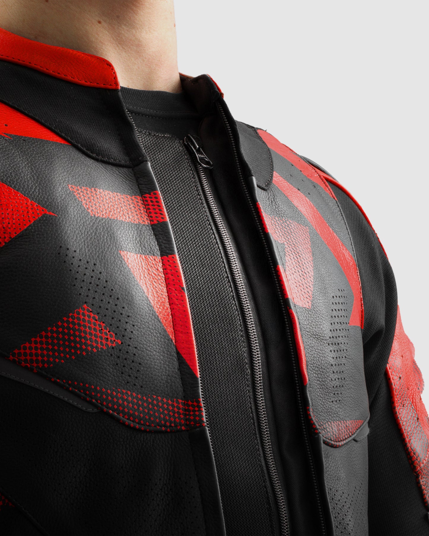 Inferno Leather Motorcycle Jacket Red