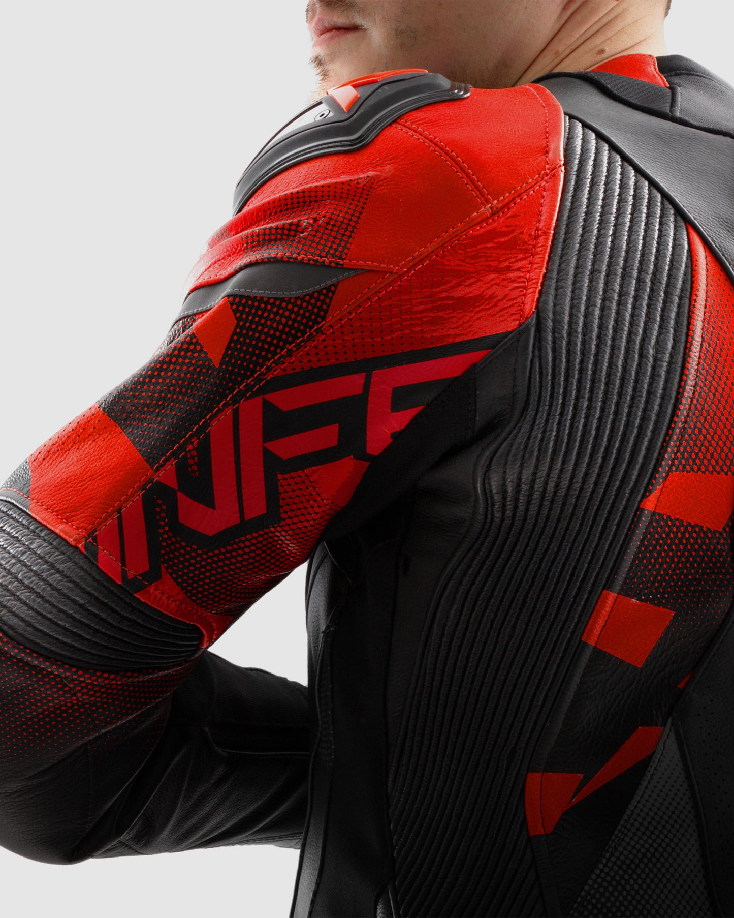 Inferno Leather Motorcycle Jacket Red