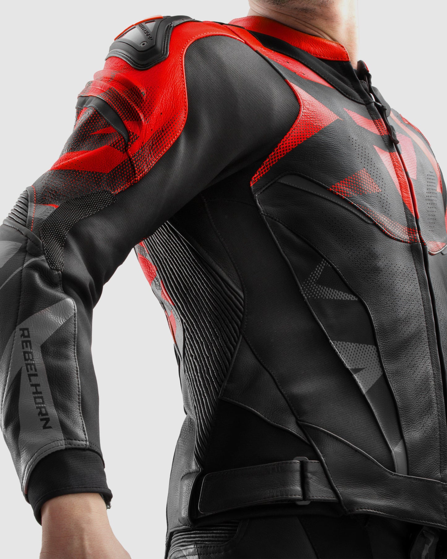 Inferno Leather Motorcycle Jacket Red