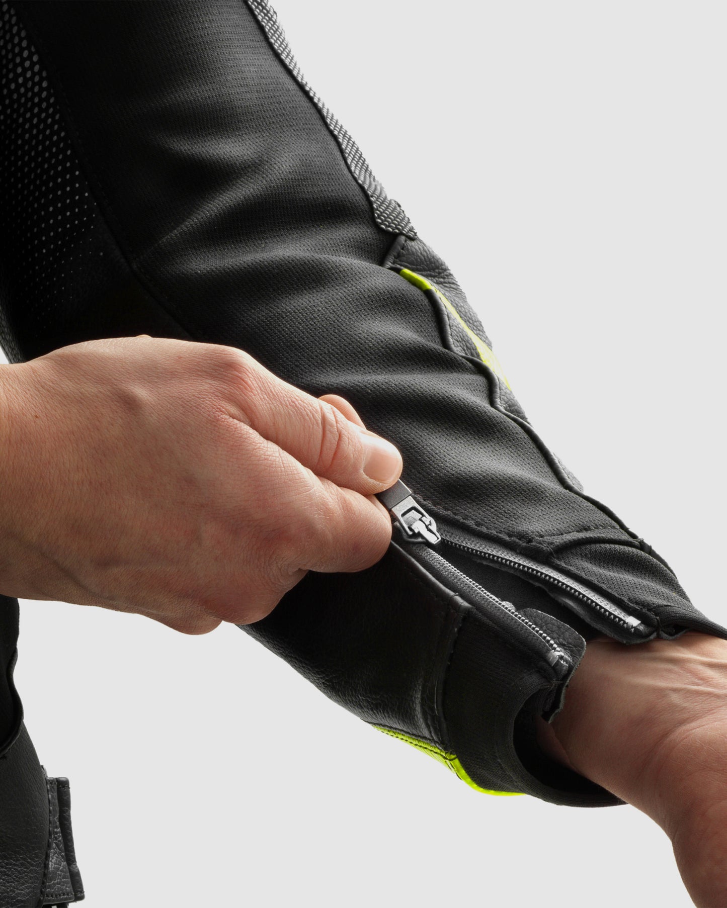 Inferno Leather Motorcycle Jacket Fluo Yellow