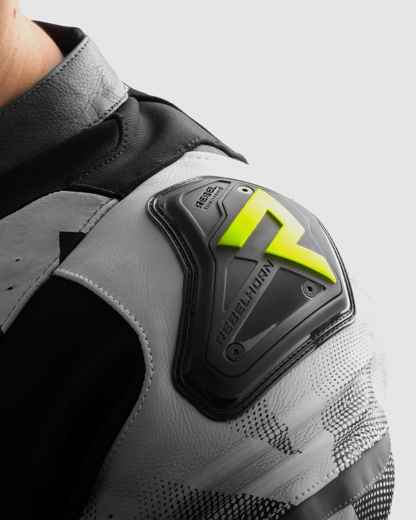Inferno Leather Motorcycle Jacket Fluo Yellow