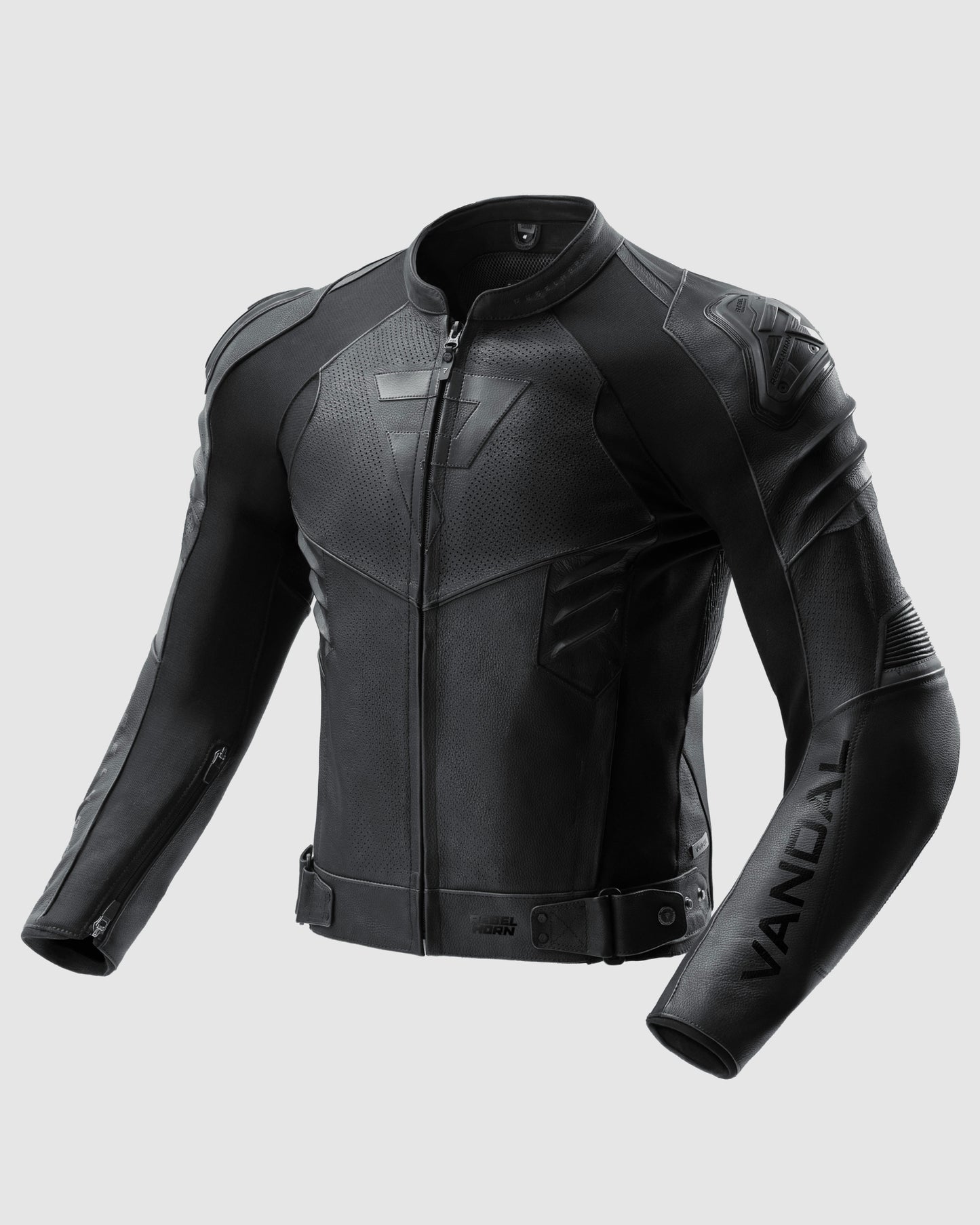 Vandal 2 Motorcycle Leather Jacket Black
