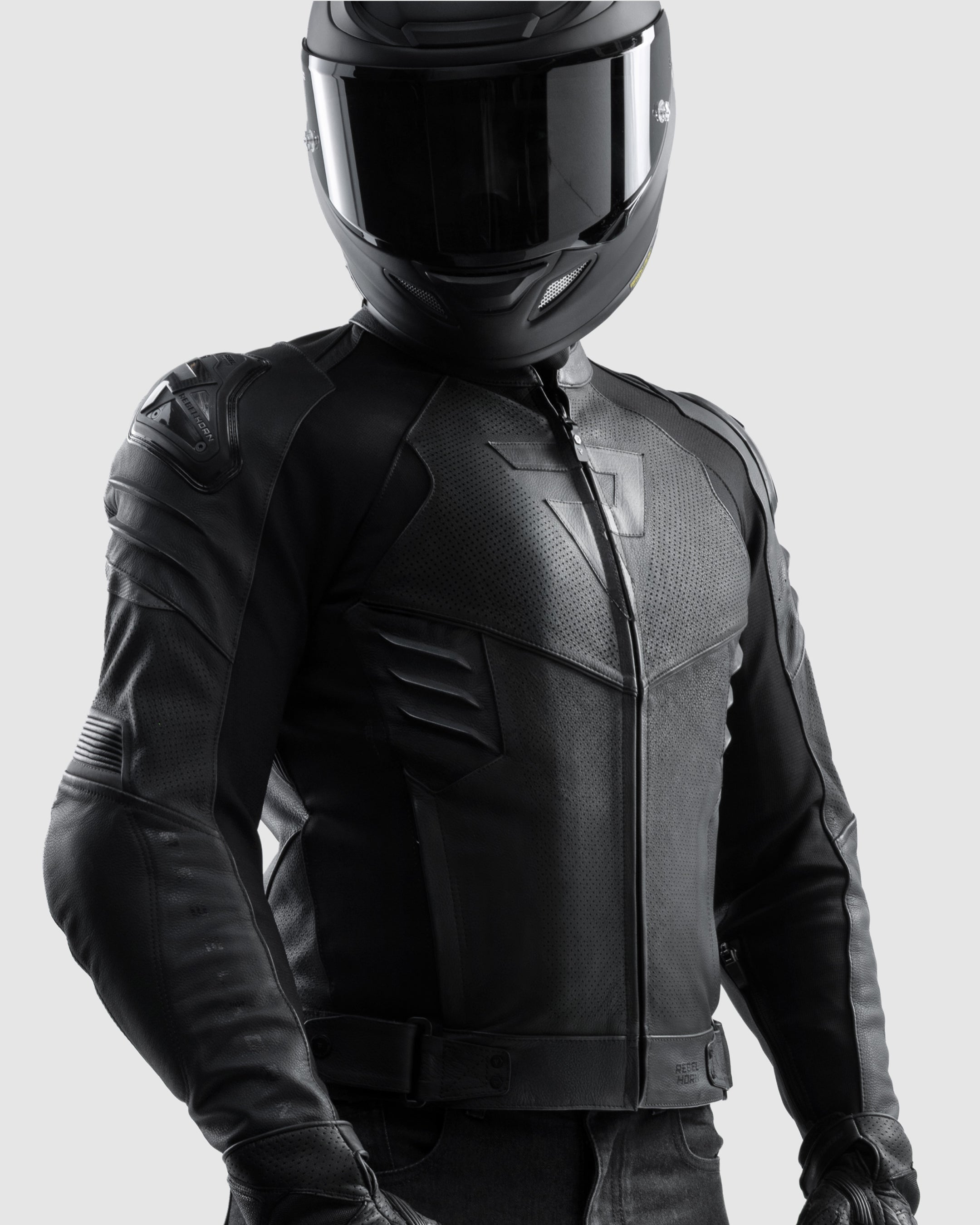 Vandal 2 Motorcycle Leather Jacket Black | Rebelhorn Official