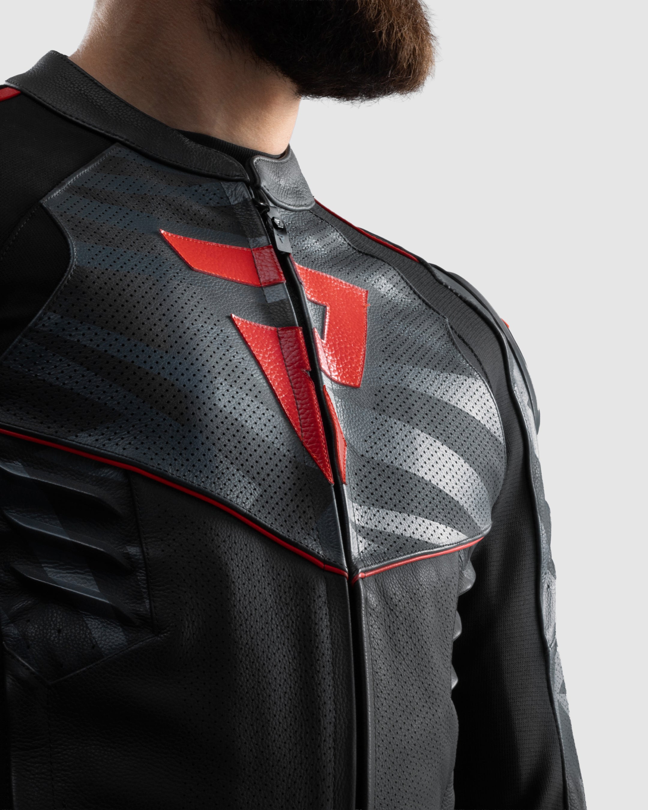 Vandal 2 Motorcycle Leather Jacket Red | Rebelhorn Official