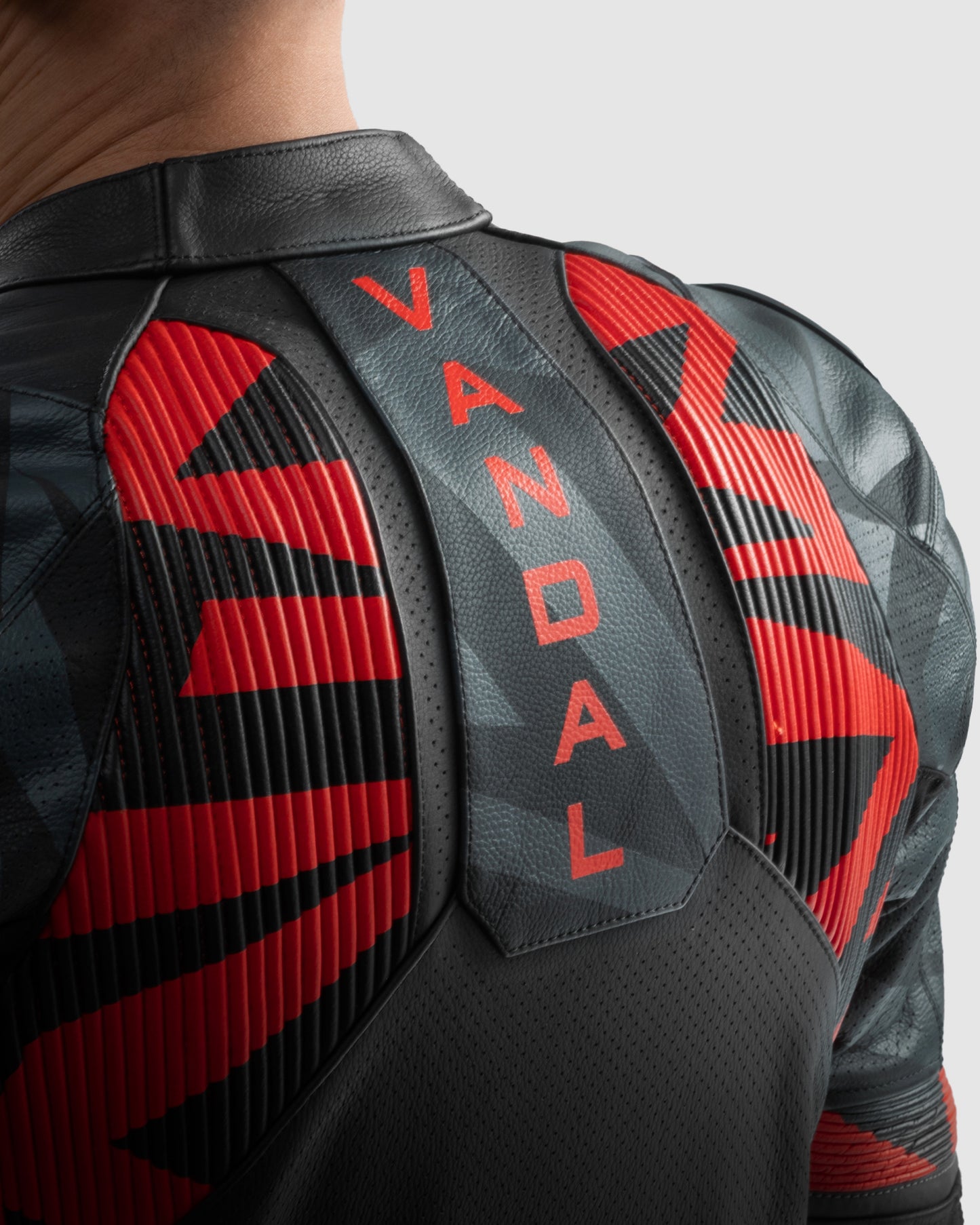 Vandal 2 Motorcycle Leather Jacket Red