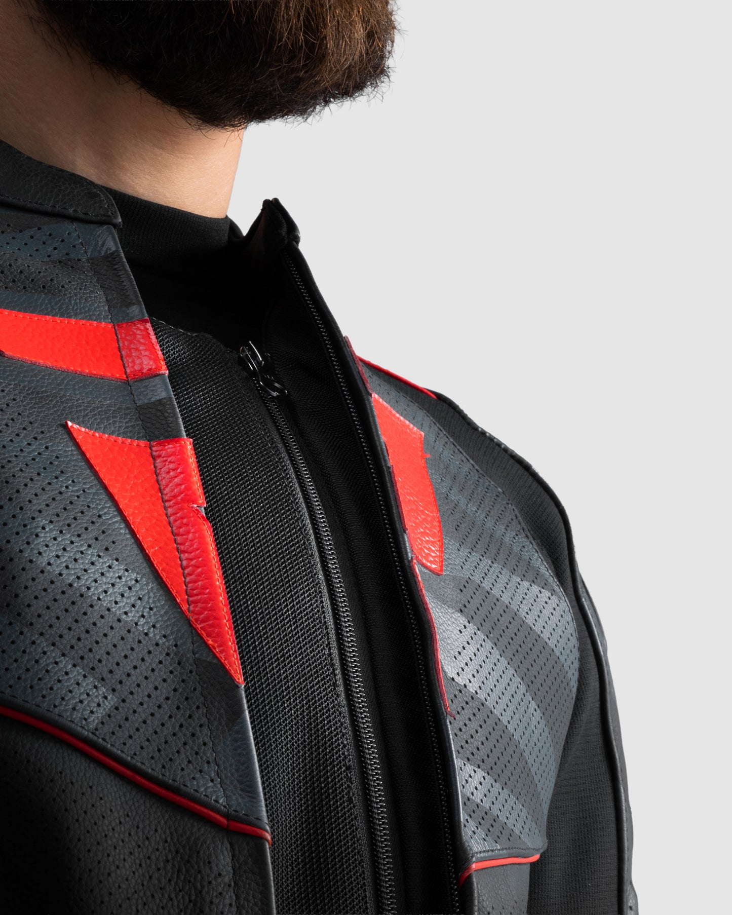 Vandal 2 Motorcycle Leather Jacket Red