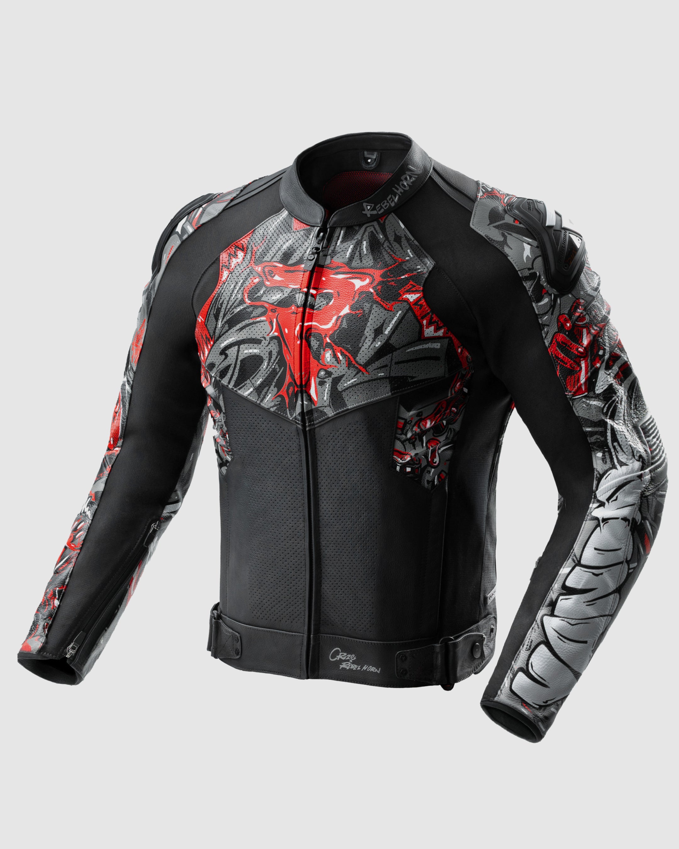 Vandal 2 Motorcycle Leather Jacket Fluo Yellow | Rebelhorn Official