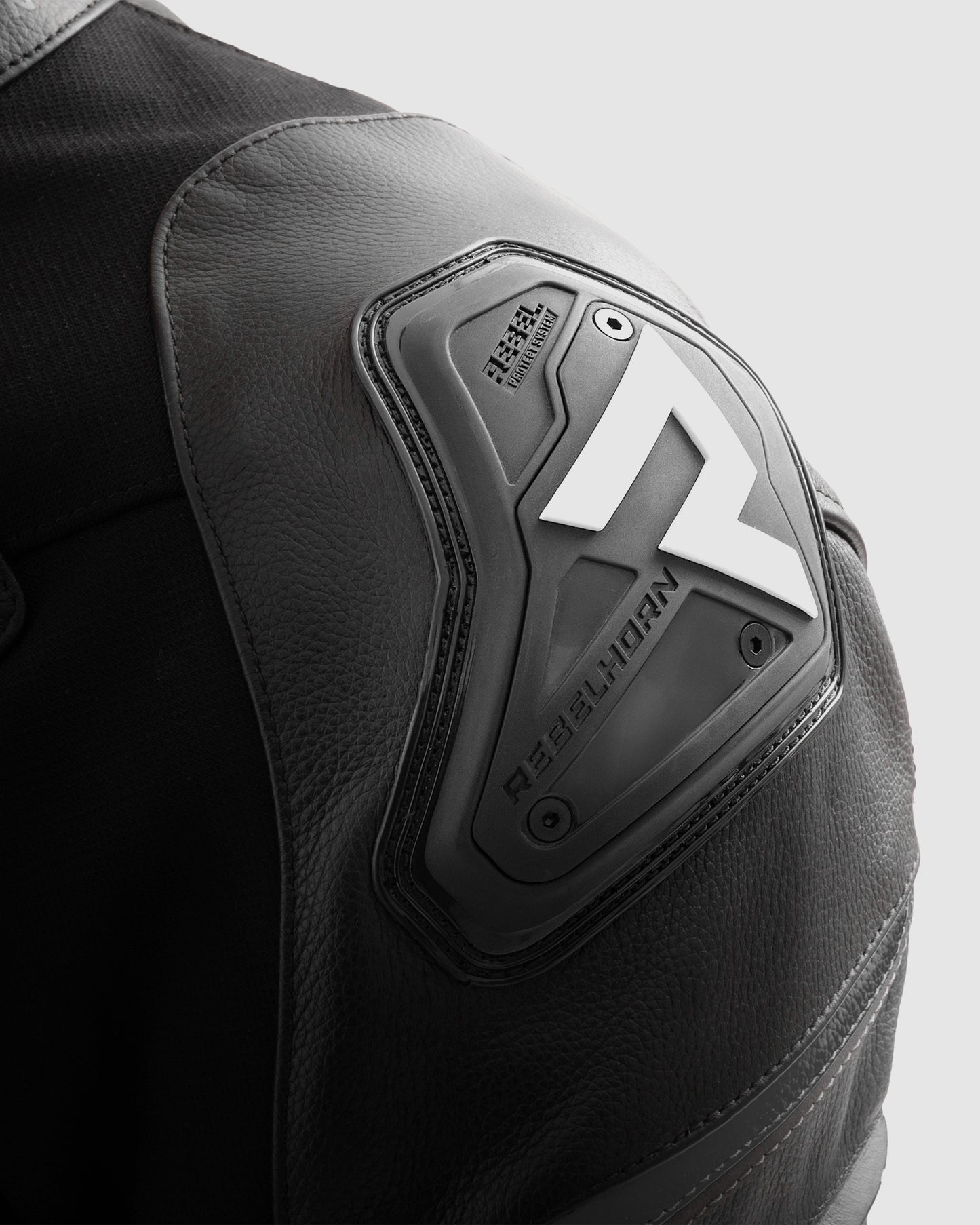 Veloce Leather Motorcycle Jacket Black White