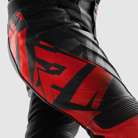 Inferno Motorcycle Pants Black / Fluo Red