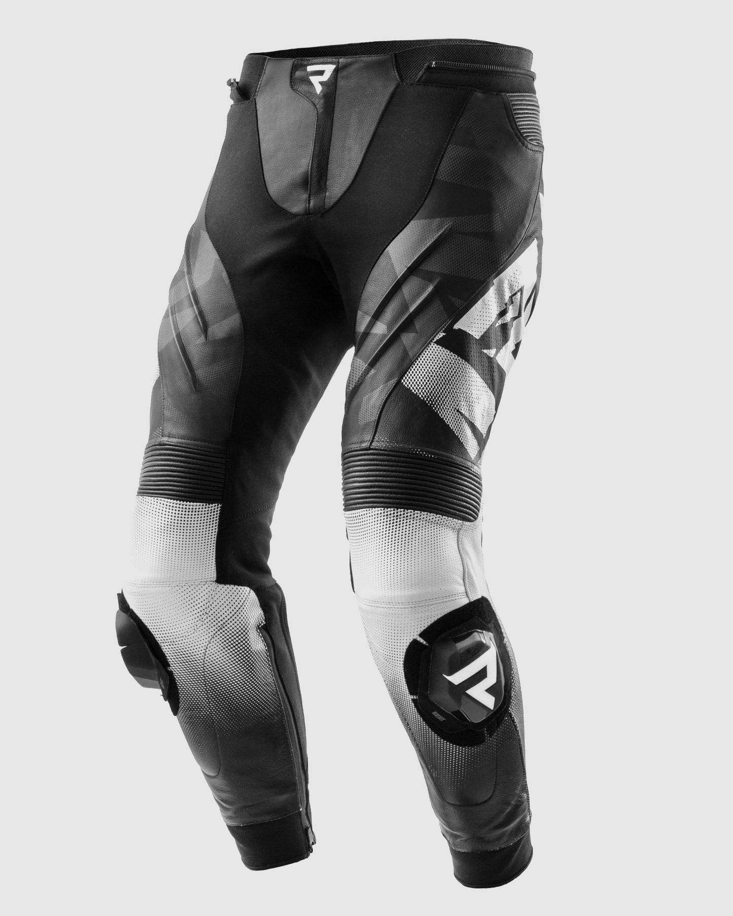 Inferno Motorcycle Pants Black White