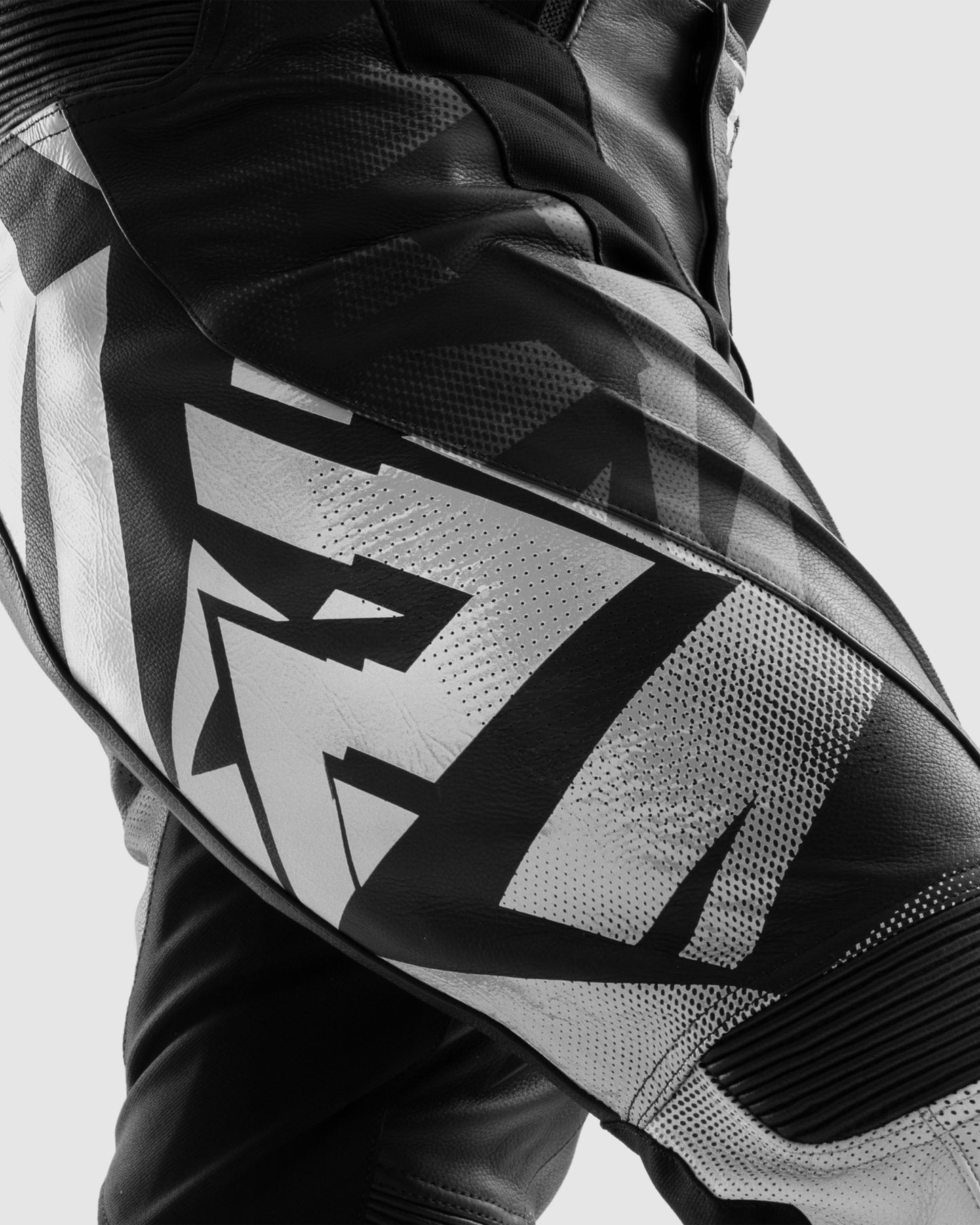 Inferno Motorcycle Pants Black White