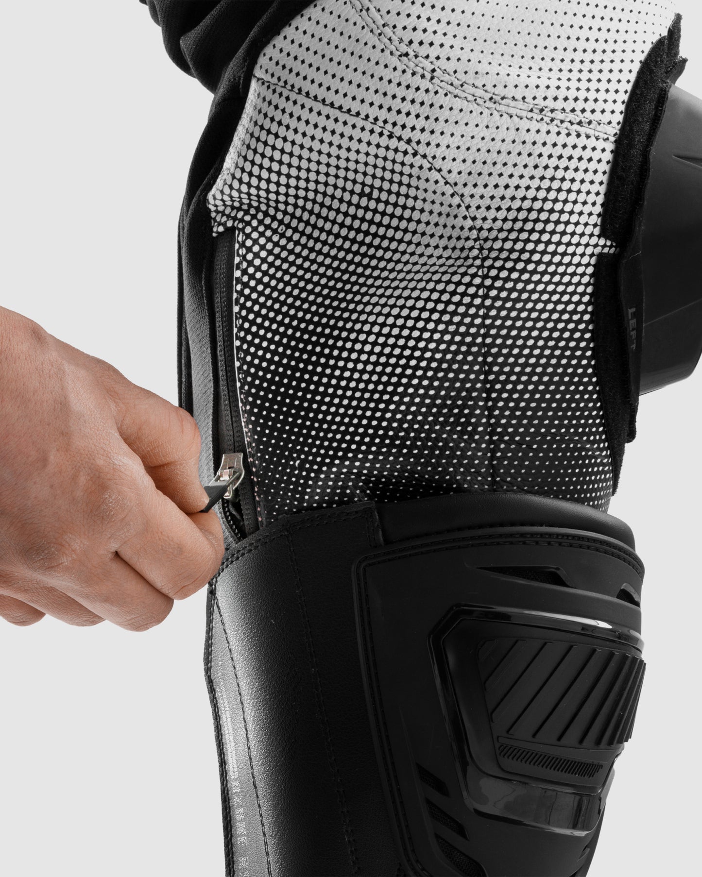 Inferno Motorcycle Pants Black White