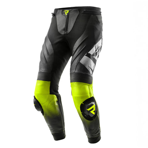 Inferno Motorcycle Pants Black / White / Fluo Yellow