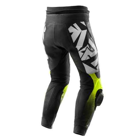 Inferno Motorcycle Pants Black / White / Fluo Yellow