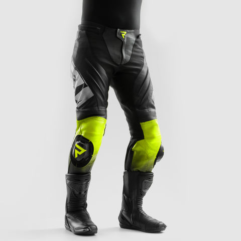 Inferno Motorcycle Pants Black / White / Fluo Yellow