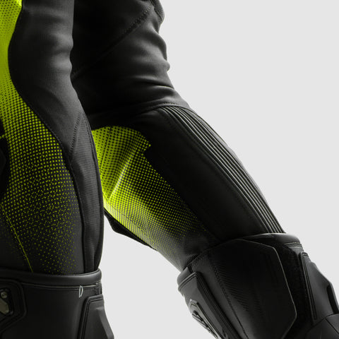 Inferno Motorcycle Pants Black / White / Fluo Yellow