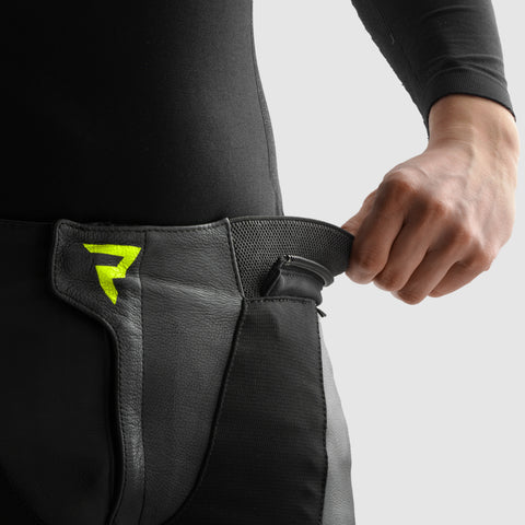 Inferno Motorcycle Pants Black / White / Fluo Yellow