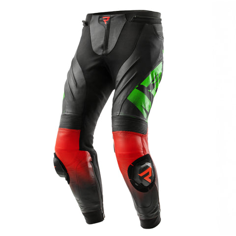 Inferno Motorcycle Pants Black / Green / Red