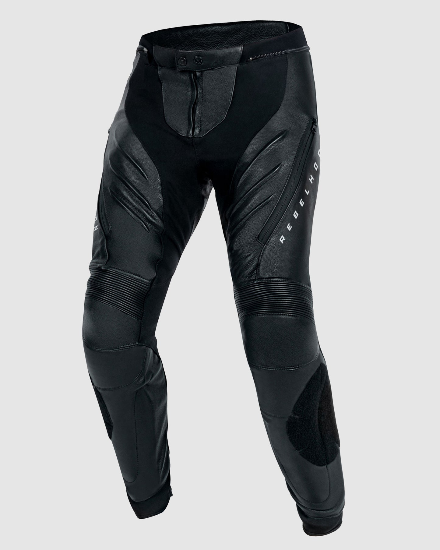 Veloce Leather Motorcycle Pants Black