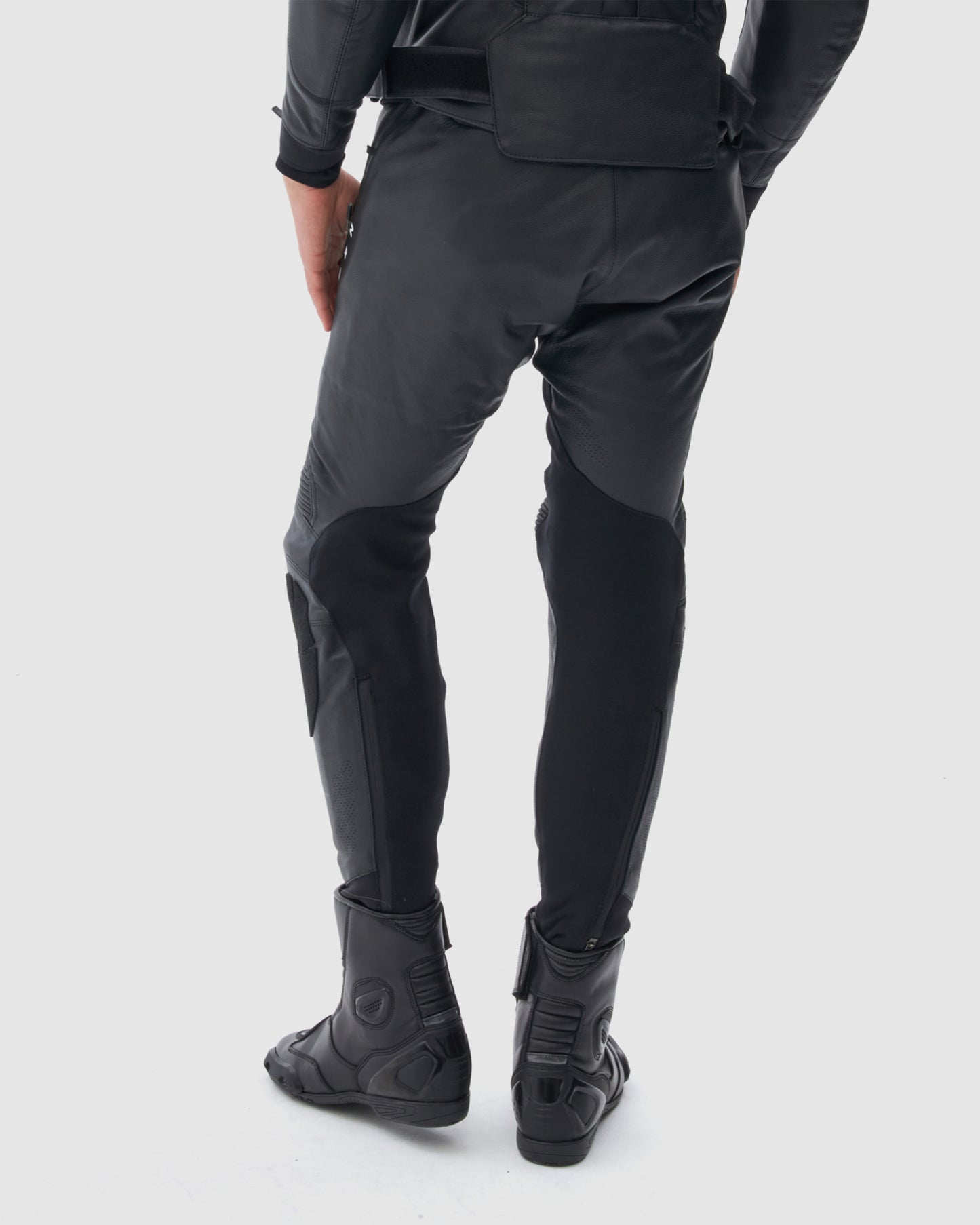 Veloce Leather Motorcycle Pants Black