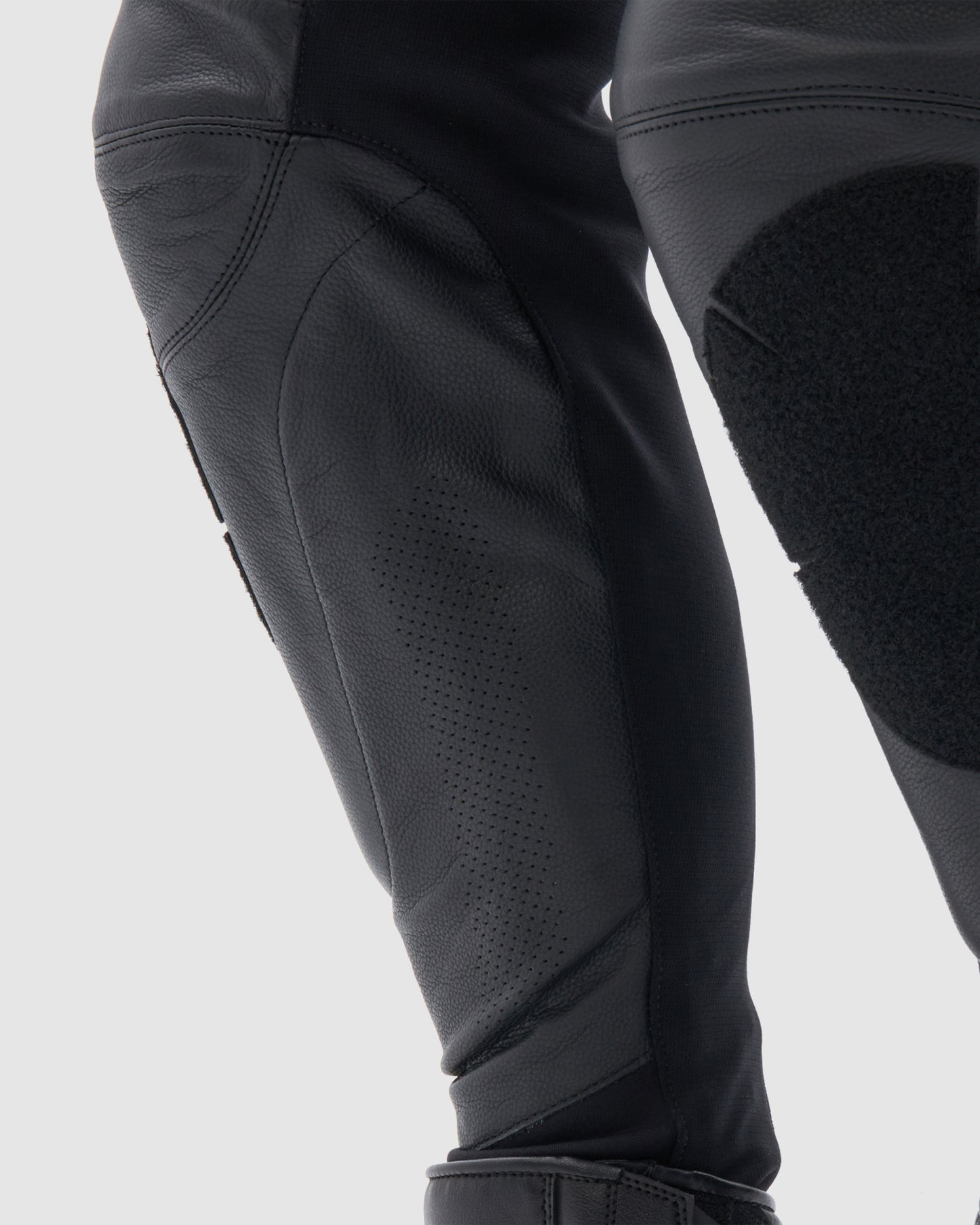 Veloce Leather Motorcycle Pants Black