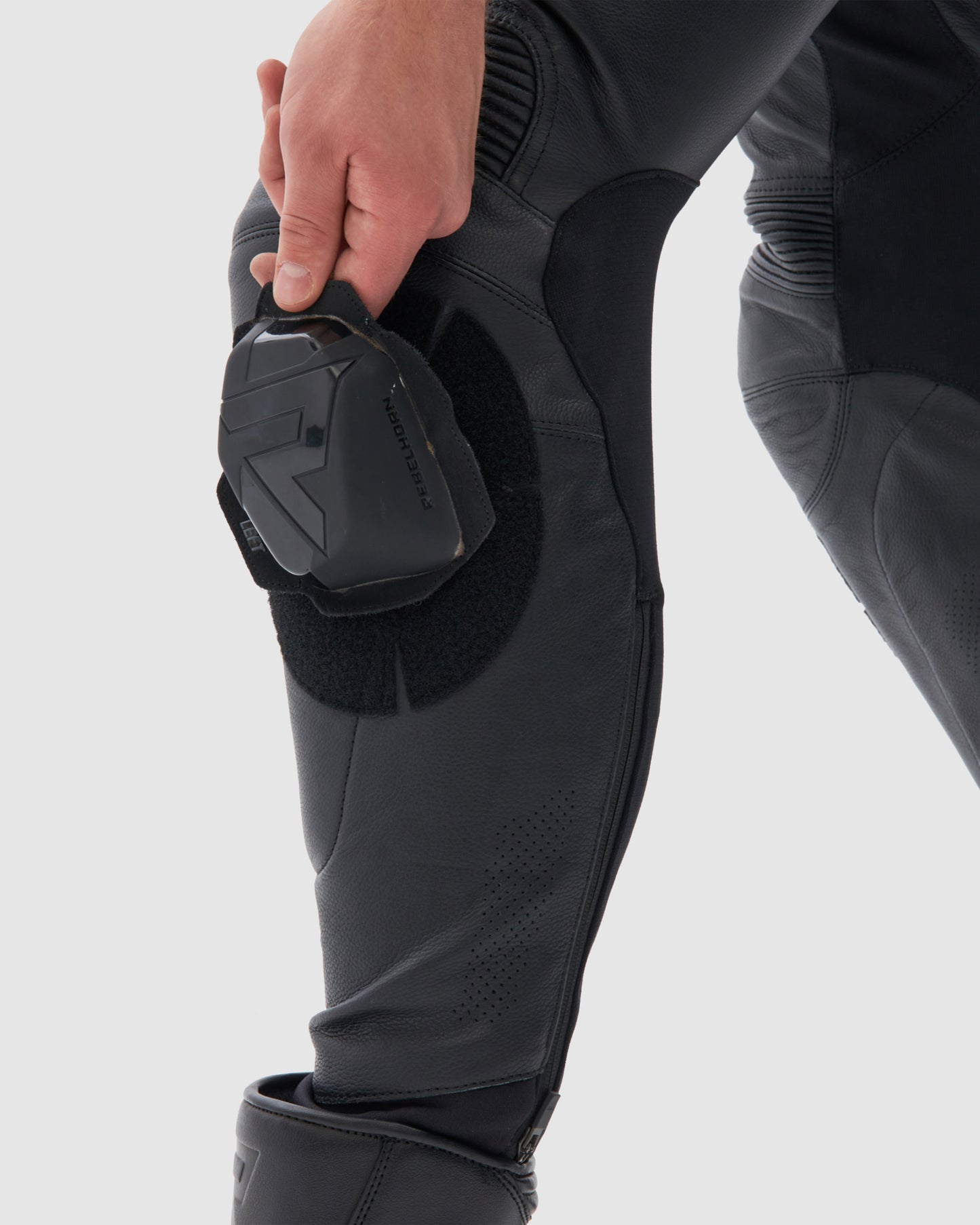 Veloce Leather Motorcycle Pants Black