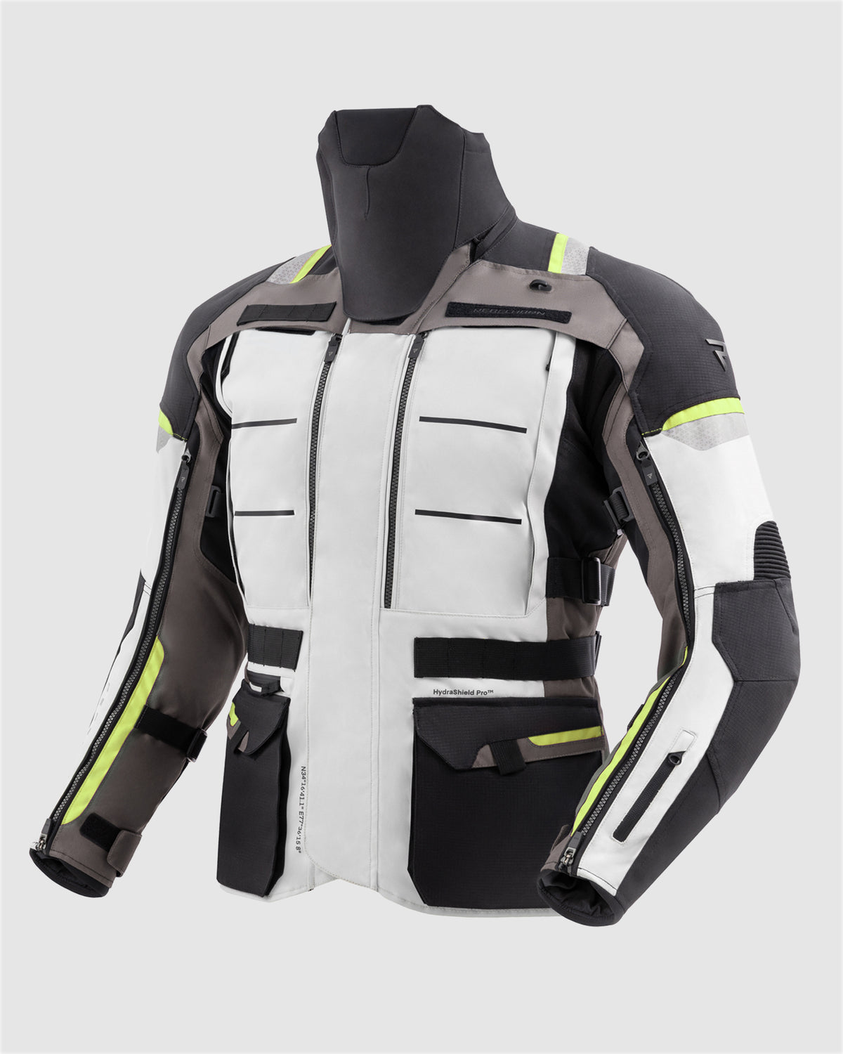 Rebelhorn Cubby V Motorcycle Jacket Light Grey, Fluo Yellow – Rebelhorn ...