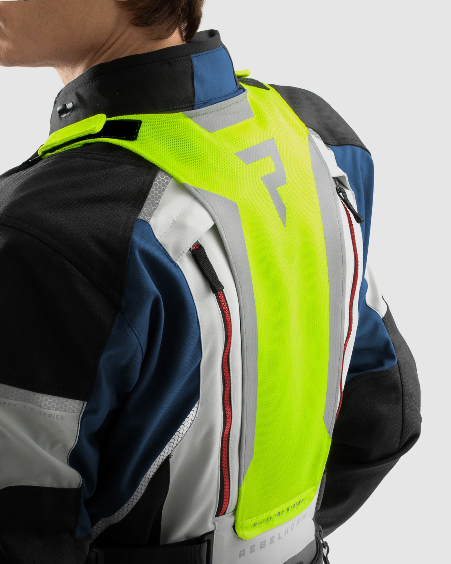 Hardy 3.0 Motorcycle Jacket Grey, Blue, Red