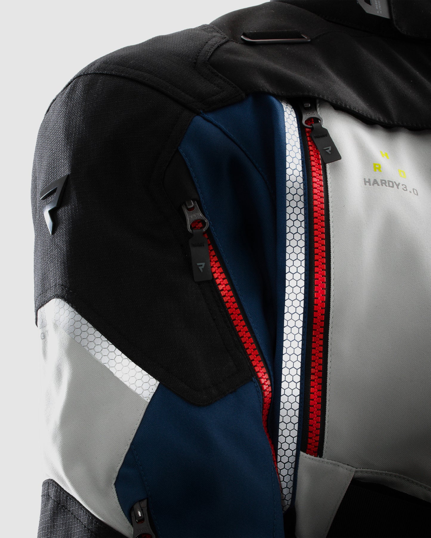 Hardy 3.0 Motorcycle Jacket Grey, Blue, Red