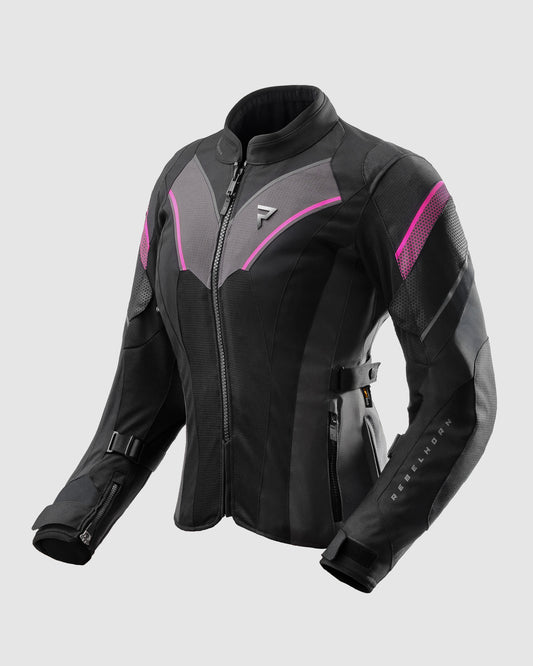 Hiflow V Women's Motorcycle Jacket Black, Pink