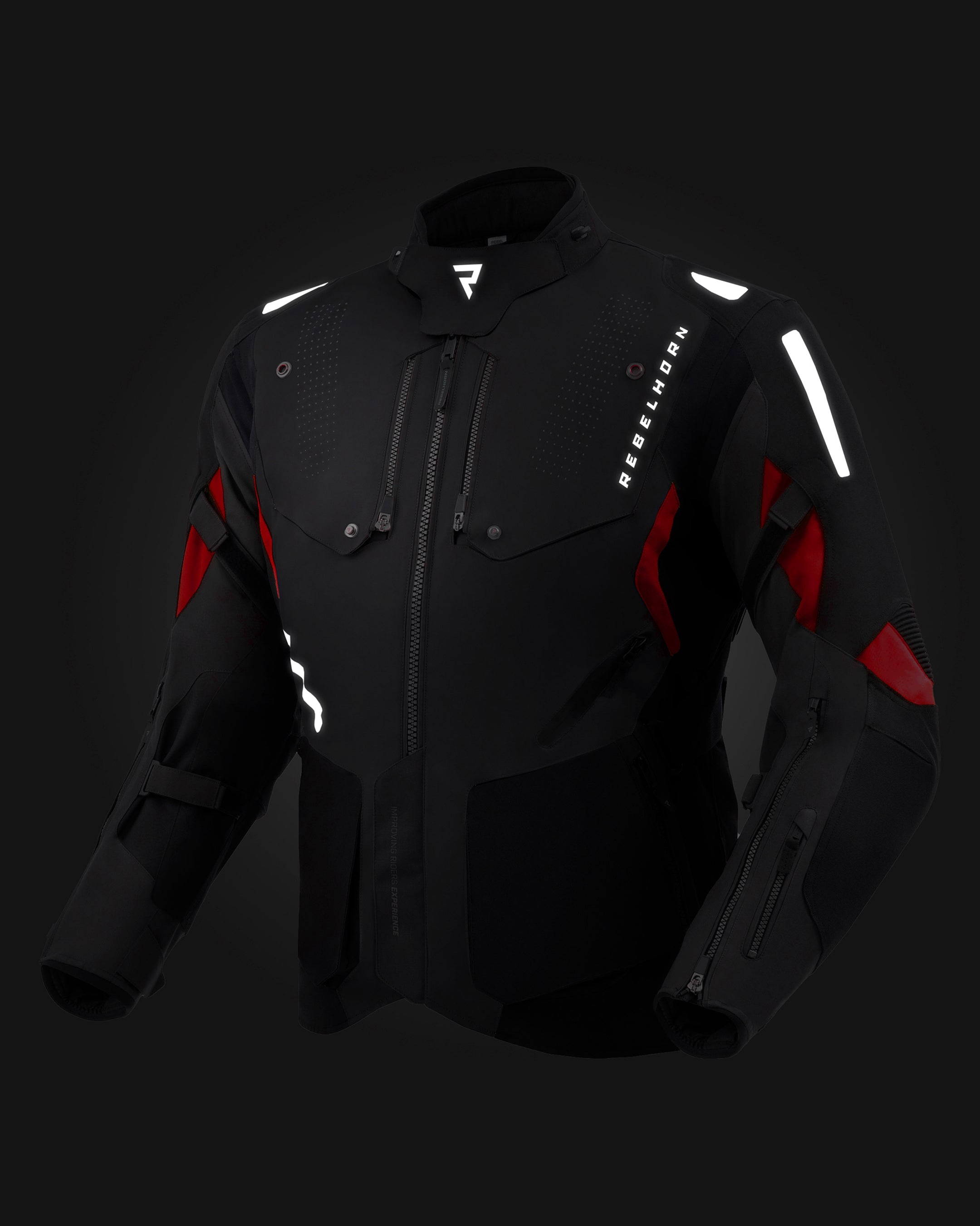 Hiker IV Motorcycle Jacket Red | Rebelhorn Official