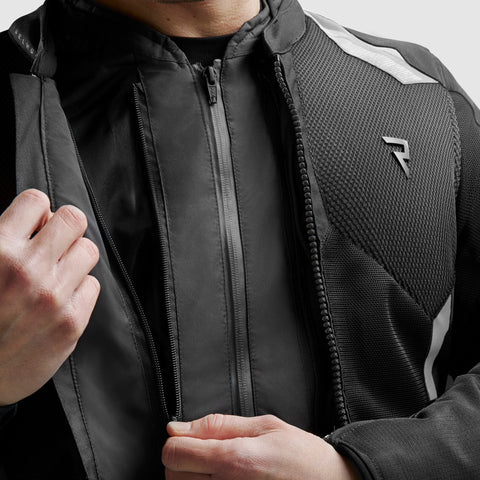 Jax Black/Grey Textile Jacket