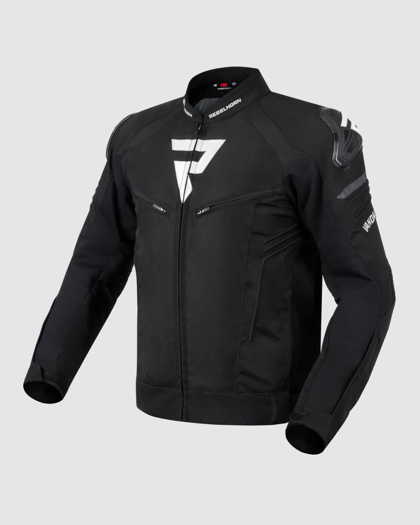 Vandal Motorcycle Jacket Black White