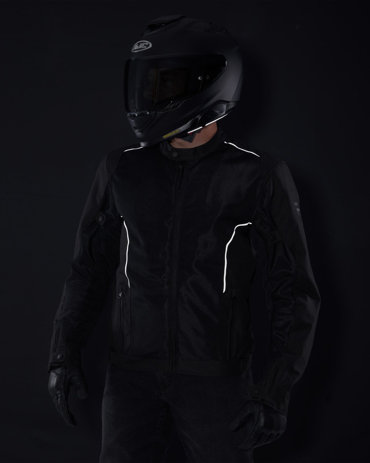 Wave Motorcycle Jacket Black