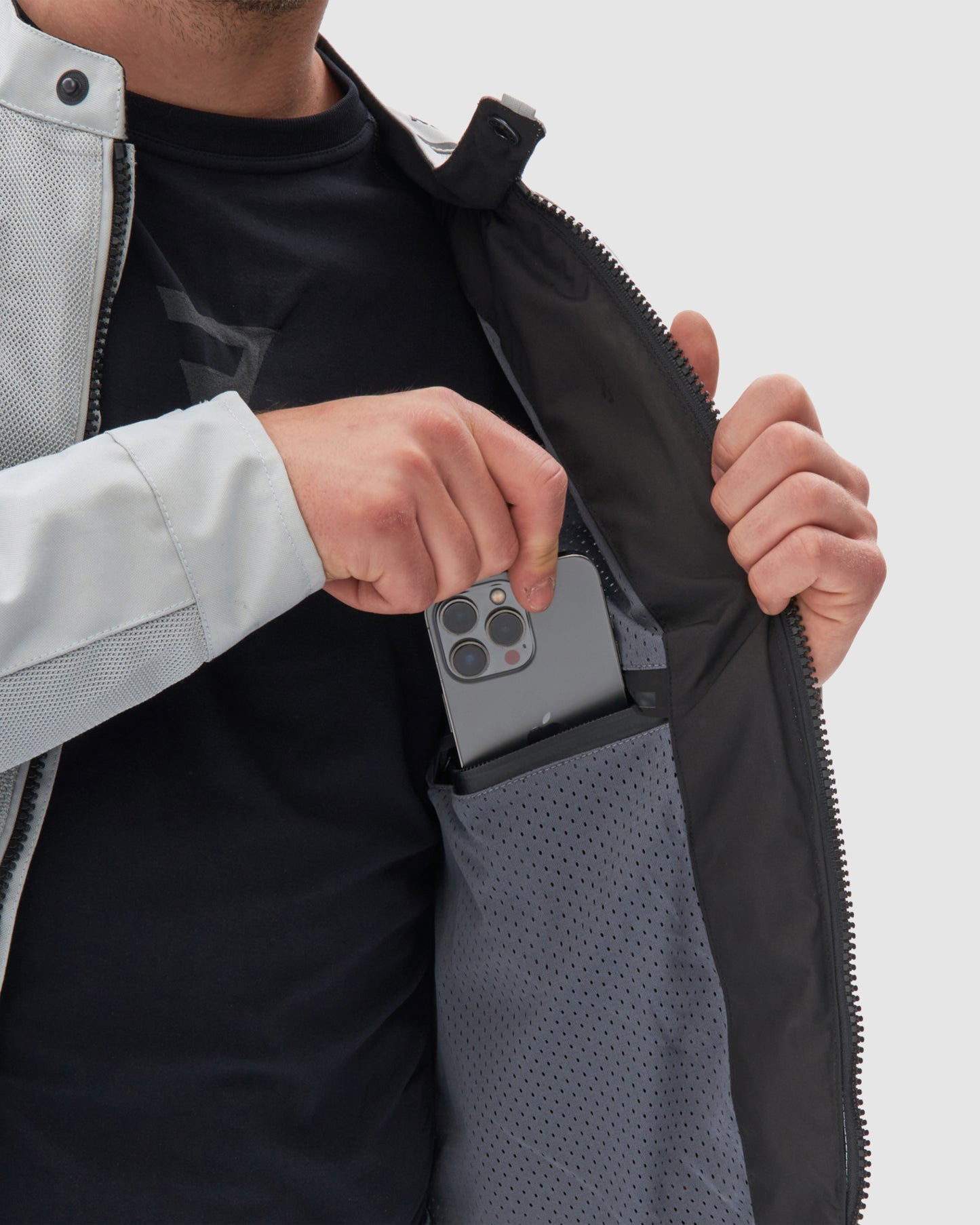 Wave Motorcycle Jacket Grey