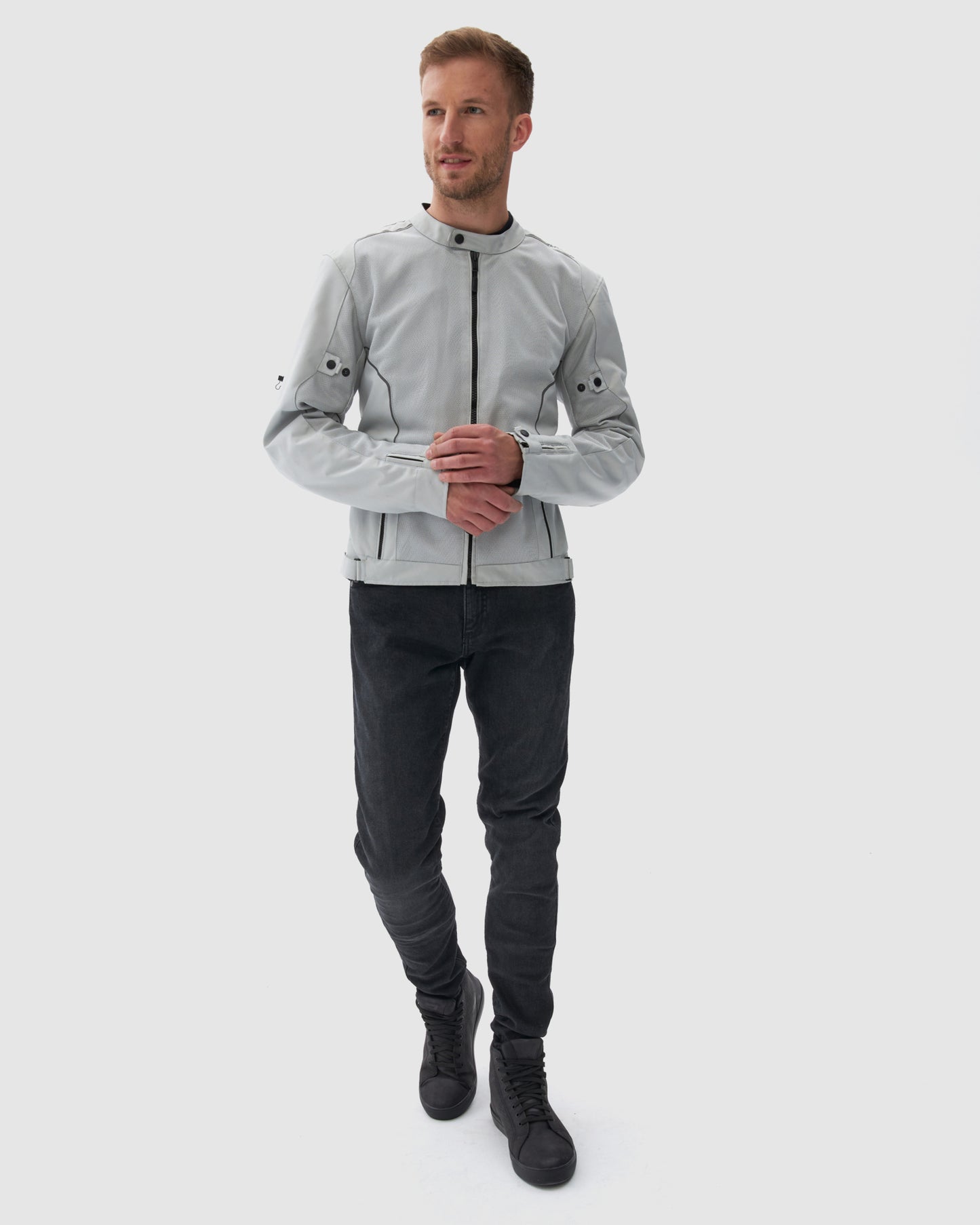 Wave Motorcycle Jacket Grey