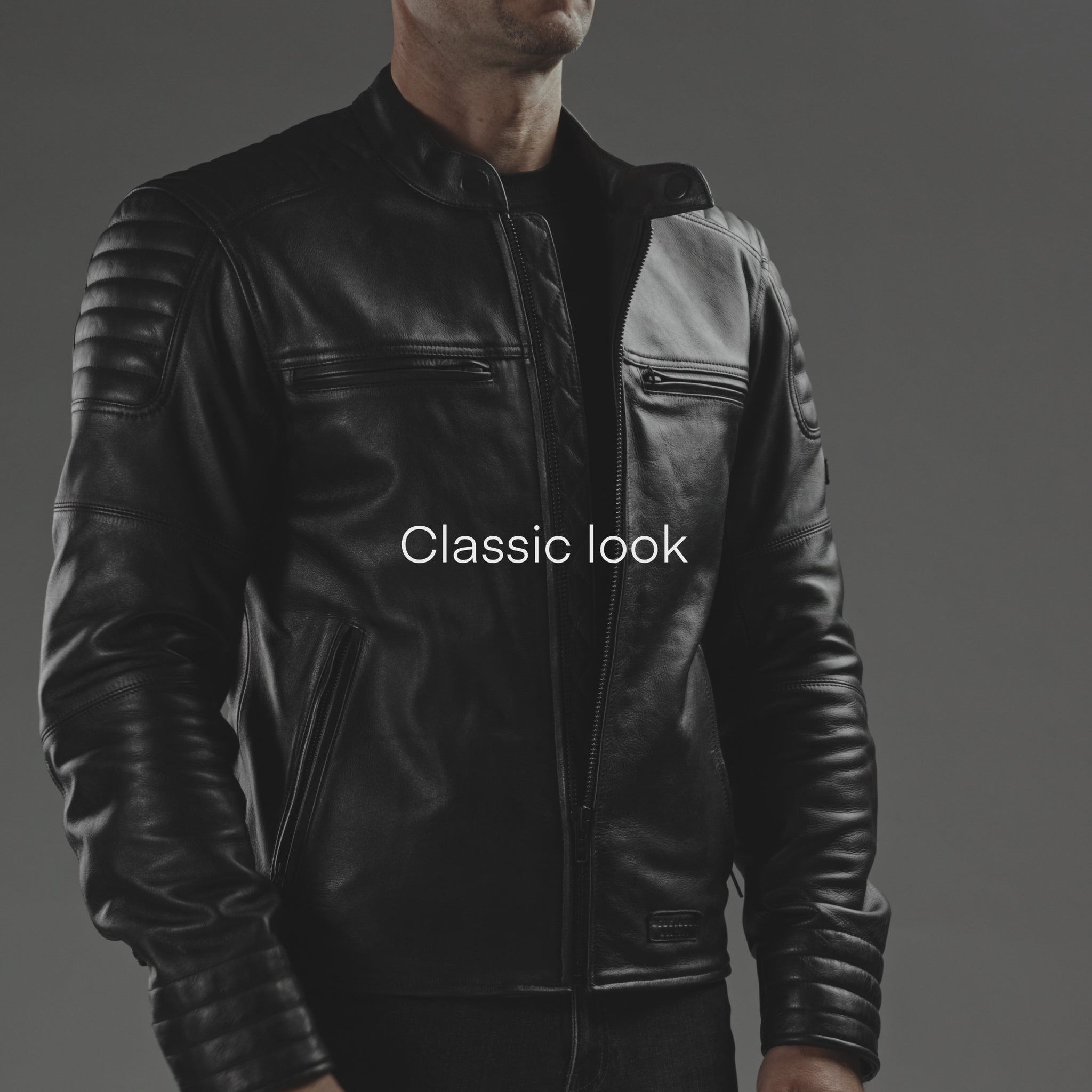 Hunter II Black Leather Jacket